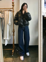 ワイドフィットデニムパンツ / WIDE FIT DARK BLUE DENIM PANTS [17789]