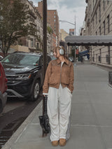 (UNISEX) ベルベットサイドラインスナップトレーニングパンツ