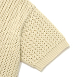 スモールチェリーニット半袖Tシャツ / UNI SMALL CHERRY SHORT SLEEVED KNIT KS [BEIGE]