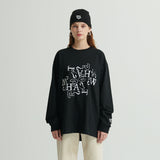 WHATTHE Q.M刺繍長袖Tシャツ/WHATTHE Q.M Embroidered L/S Tee Black