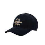 CAT HUMAN LOVE CORDUROY BALL CAP_NAVY