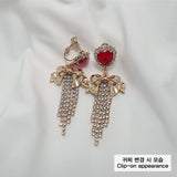 パーティーリボンプリンセスイヤリング / Party Ribbon Princess Earring - Red