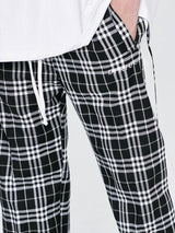 CHECK TRACK PANTS - BLACK/WHITE (4623312257142)