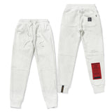 MARBLE HEAVY SWEAT JOGGER PANTS WHITE / BLACK (4626272190582)