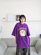 スマイルキャットショートスリーブTシャツ / VENTIQUE Smile Cat Short Sleeve T-shirt 3color