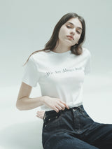 レタリングTシャツ / T1008 LETTERING T-SHIRT_WHITE