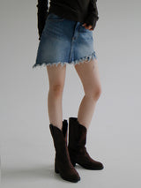 アンバランスデニムスカートプリーツ / no.802 Unbalance Denim Skirt Pants