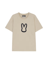 MOON BUNNY OUTLINE T-SHIRT LIGHT BEIGE (6586878689398)
