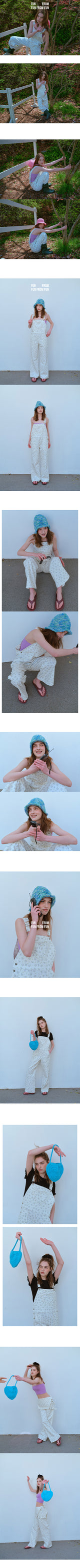  FRILL HEART OVER-ALL, FLORAL