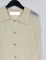 ロングダメージカーディガン / Long Damage Cardigan (3color)