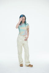 オーバーザレインボーシャーベットクロップ半袖Tシャツ / Over The Rainbow Sherbet Crop T no.2