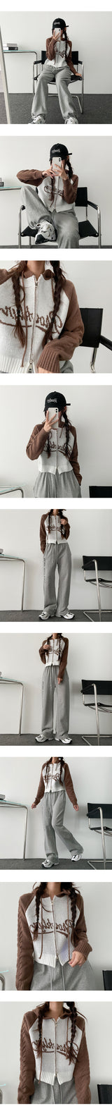 Roll key ring lettering banding pants