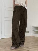 ティニャシャーリングナイロンツーウェイロングジョガーパンツ/Tinya Shirring Nylon Two-Way Long Jogger Pants