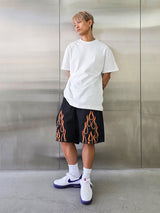 フレイム刺繡バミューダパンツ/VENTIQUE Flame embroidery Bermuda Shorts 2color