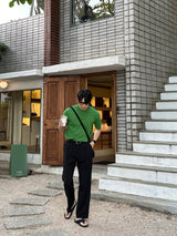 ドットバックベンドワンタックセミワイドスラックス / Dot Back-Bend One Tuck Semi-Wide Slacks (4 colors)