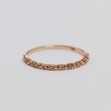 14Kゴールドコグナックダイアモンドビーブリング / 14K gold cognac diamond beve ring
