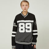 Blockcore nylon V neck sweatshirt