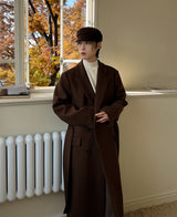 ウールローブヒッデンコート/Wool robe hidden coat (2 color)
