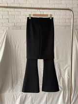 Chic slit skirt bootcut pants