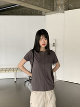 モンクベーシックセンターインシジョン半袖Tシャツ / [MADE] Monk Basic Center Incision Short-Sleeve T-Shirt