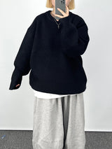 ウールニットスウェットシャツ/wool knit sweatshirt