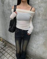 Evening shirring T