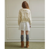 Loving shirring windbreaker jumper (ivory)