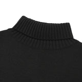 キルシーミドルチェリーハイネックニット／UNI MIDDLE WHITE CHERRY ROUND KNIT SHIRT KA [BLACK] (6597397119094)