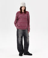WASHED STRIPE KNIT