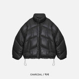 ASCLO 光沢斜めパッド入りジャンパー (4color)