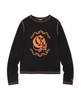 W FLAME ROSE LS TEE BLACK(CV2DFFT553A)