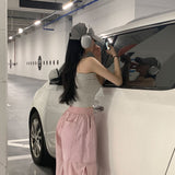 ボタンバンディングストリングカーゴパンツ