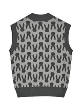 MOON BUNNY MONOGRAM VEST GRAY (6586529513590)