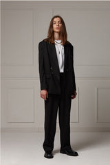 Buckle suit jacket - Black (4622117732470)