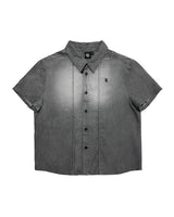 ウォッシュド デニム ハーフシャツ / Washed Denim Half Shirt (Gray)