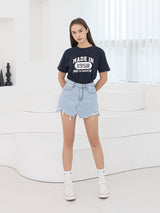 デニムスカートパンツ / W65 DENIM SKIRT PANTS_LIGHT BLUE