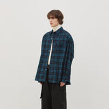 Wide Check Overfit Shirt (Green)