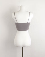 ノビットカッププ内蔵レースブラレットクロップナッシュキャミソール / Norbit capped lace bralette crop sleeveless sleeveless