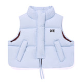 CHERRY CROP STRING DOWN VEST [LIGHT SKY]