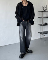ソーシルクスリットスリーブレス / SO Silk Slit Sleeveless (2 colors)