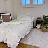 シャーリングラッフルサマーコンフォーターセット - Cream white - Q