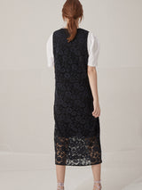 Blossom lace dress - Navy (6671618375798)