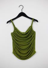 ドレープドシャーリングスリーブレス / Draped Shirring Sleeveless (4color)