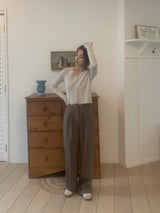Milk Soft V neck Ribbed Cardigan