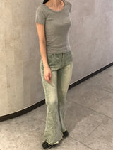 Hera boots cut denim pants 
