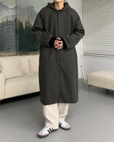 AZロングウールフードコート/AZ Long Wool Hooded Coat (3 colors)