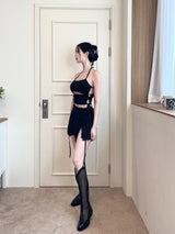 960. シャンパンレースシルキースカート / 960. Champagne lace silky sk (3color)