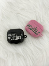 weather Airpods case-black(gray)