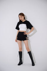 バックルフードボレロ/TOP(9365) Buckle Hooded Bolero