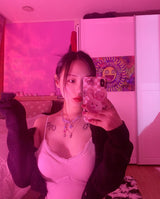 Silver baby bear necklace (6673129734262)